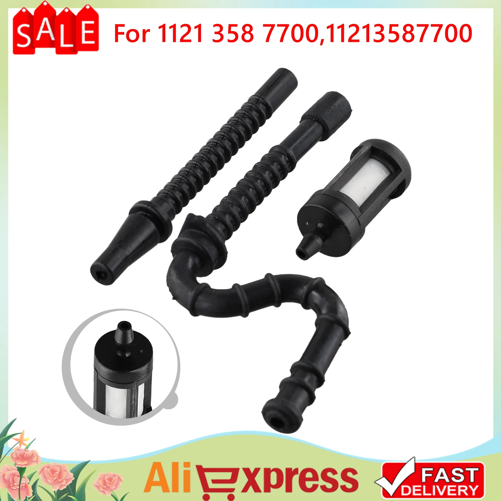 1Set Fuel Hose Filter Accessories Chainsaw Garden Impulse Line MS260 024/026/034/036 Outdoor Parts For Stihl