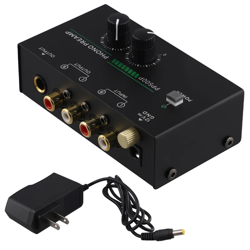 AS95-Phono Turntable Preamp, Phonograph Preamplifier With R C A Input, RCA/TRS Output, For Turntable Record Play