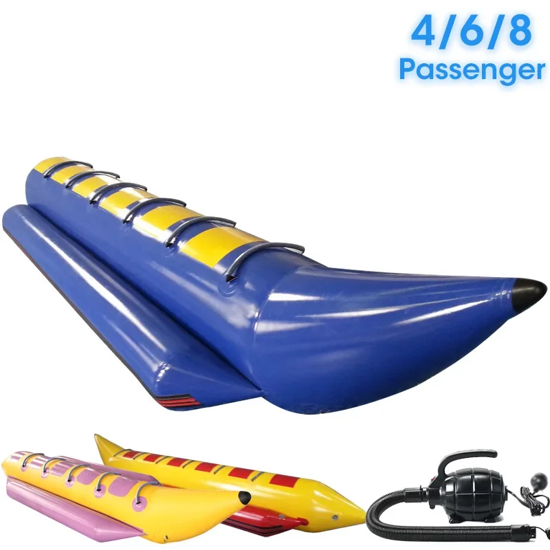 Inflatable Banana Towable Boat Tube Ride Sitting  4/6/8 Passenger Inline Elite Class Heavy Recreational