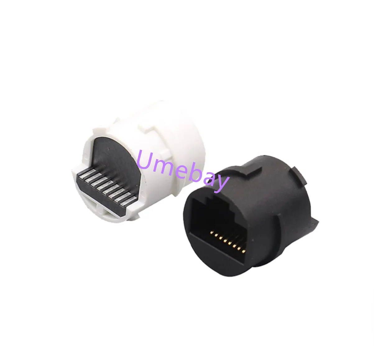 50 pieces, RJ45 network socket RJ45 full plastic half pack waterproof female head 8P soldering wire RJ crystal head female socke