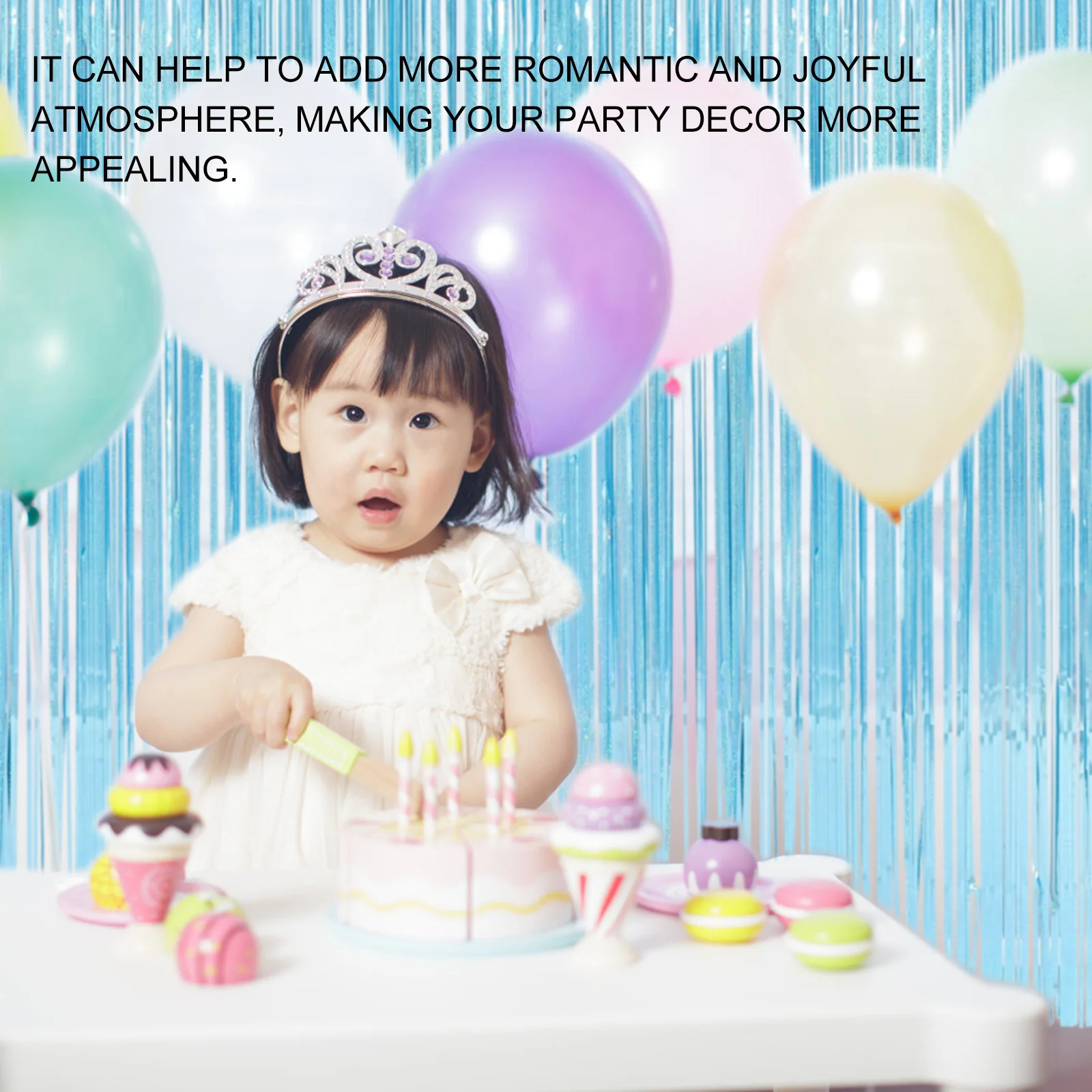 

3Pcs Tinsel Door Curtain Decorative Fringe Backdrop Streamer Party Decorations Birthday Wedding Photo Wall Decor