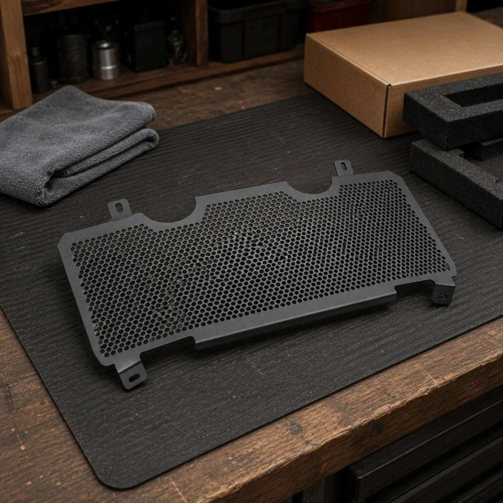 Cooling Grille Protector Perforated Mesh Motorcycle Radiator Cover with Shaped Rectangular Guard for Adventure 660