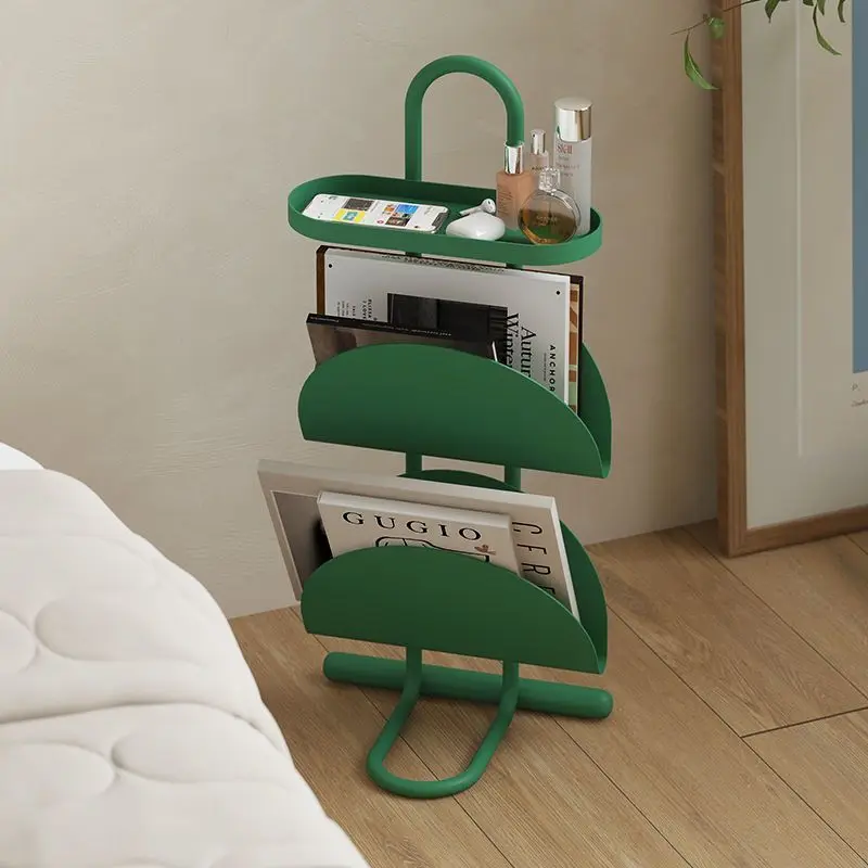 

Joylive Sofa Side Table For Living Room Balcony Magazine Bookshelf Bedroom Bedside Shelf Metal Small Table Side Cabinet