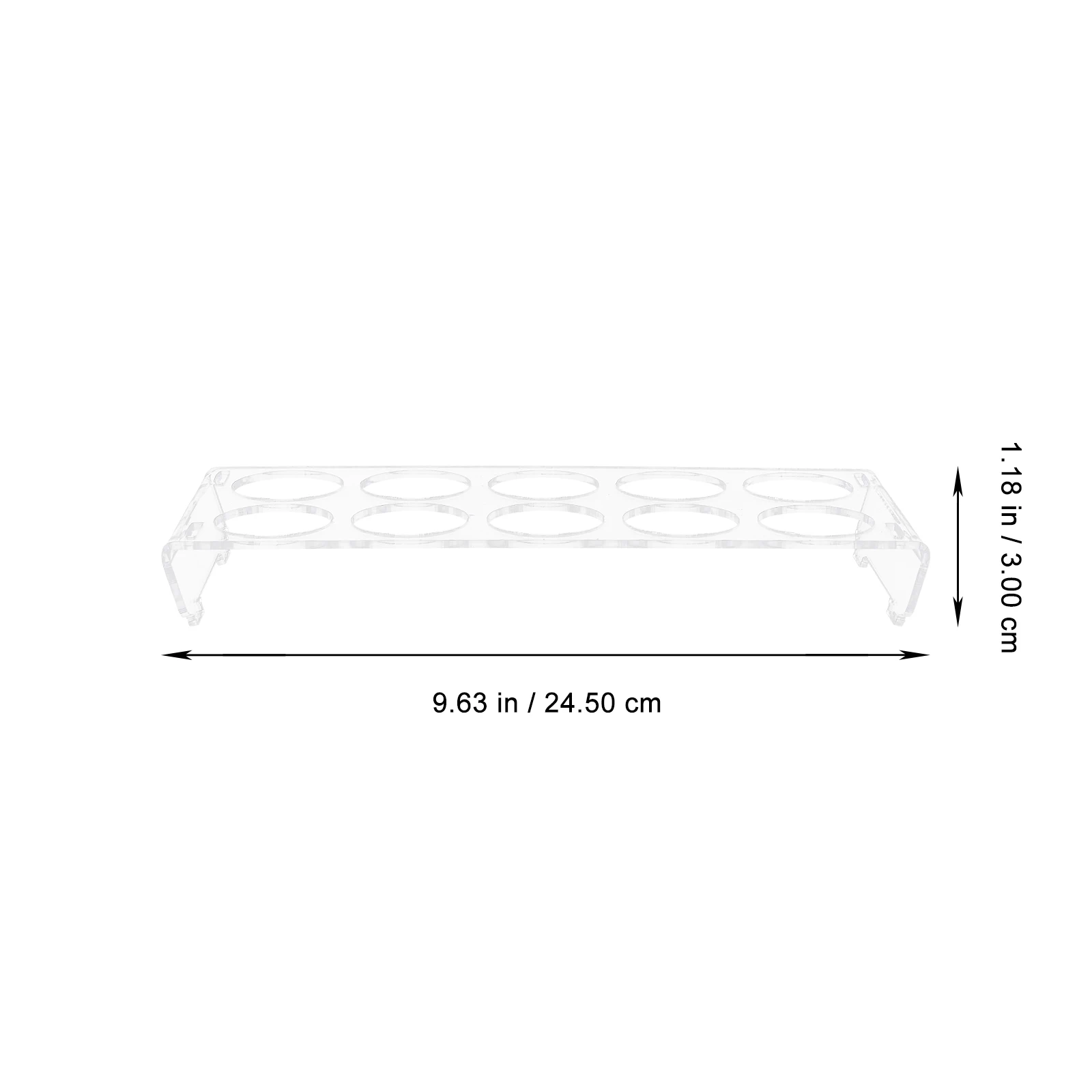 1Pc 10 Griglie Contenitore per uova Portauova per frigorifero Scaffale per uova in acrilico Vassoio portauova trasparente Fornitura per la cucina di casa