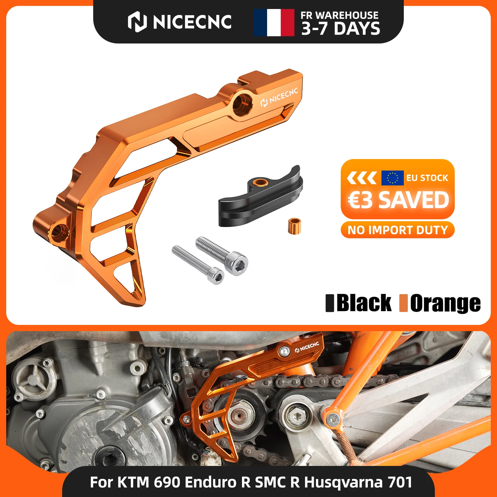 2022 2023 2024 2025 Per GasGas 700 SM/ES 700 SM 700 ES Protezione Catena Anteriore Copertura Pignone Protezione Scatola KTM 690 Enduro R 690 SMC R 690 Enduro/R SMC /R 2009-2025 Husqvarna 701 Enduro