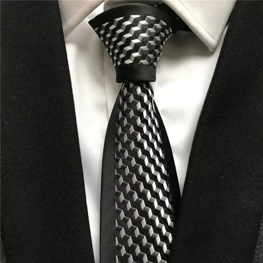 Casual Slim Ties Jacquard Woven Neck Tie Burgundy Neckties with White Wine Glasses Pattern Gravatas for Party Club Gift