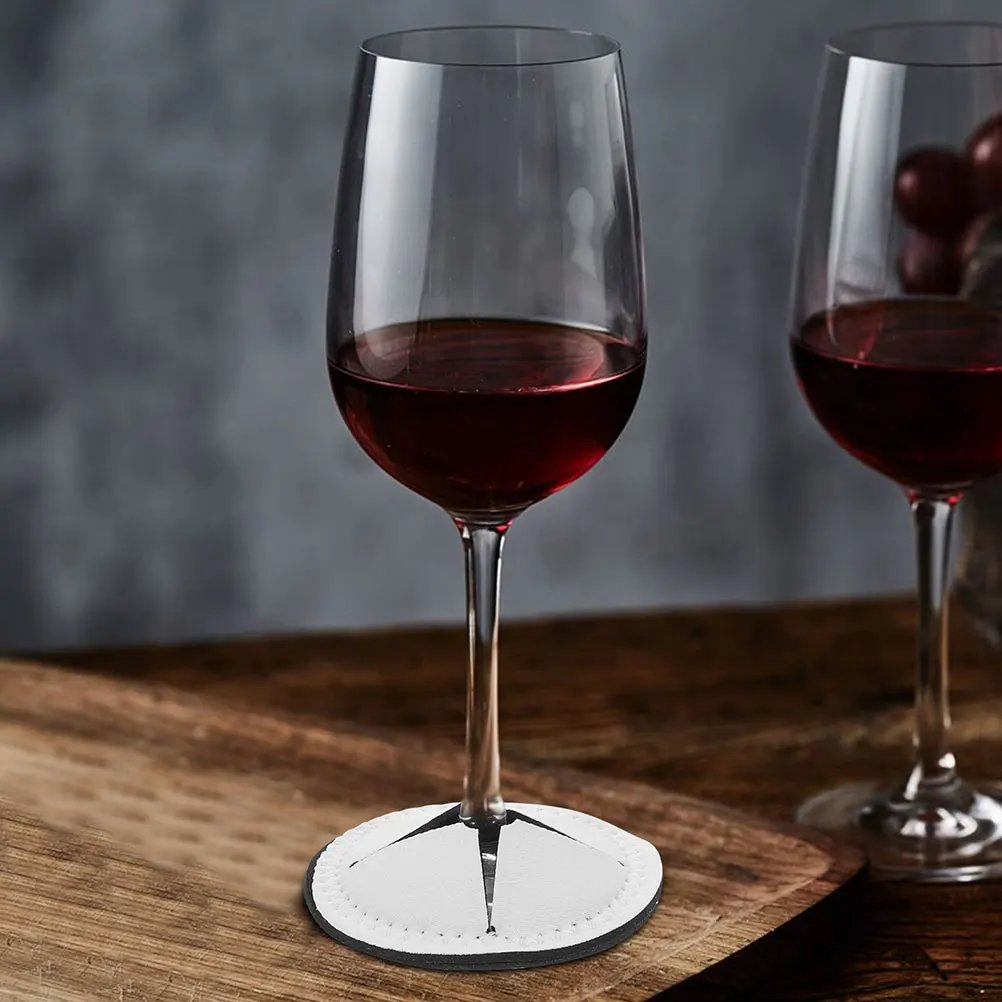 

2pcs Wine Glass Sleeves Sublimation Insulator Covers Drink Coasters Mat Blank Sleeve Mask For Home Bar Party Stable Base Soft