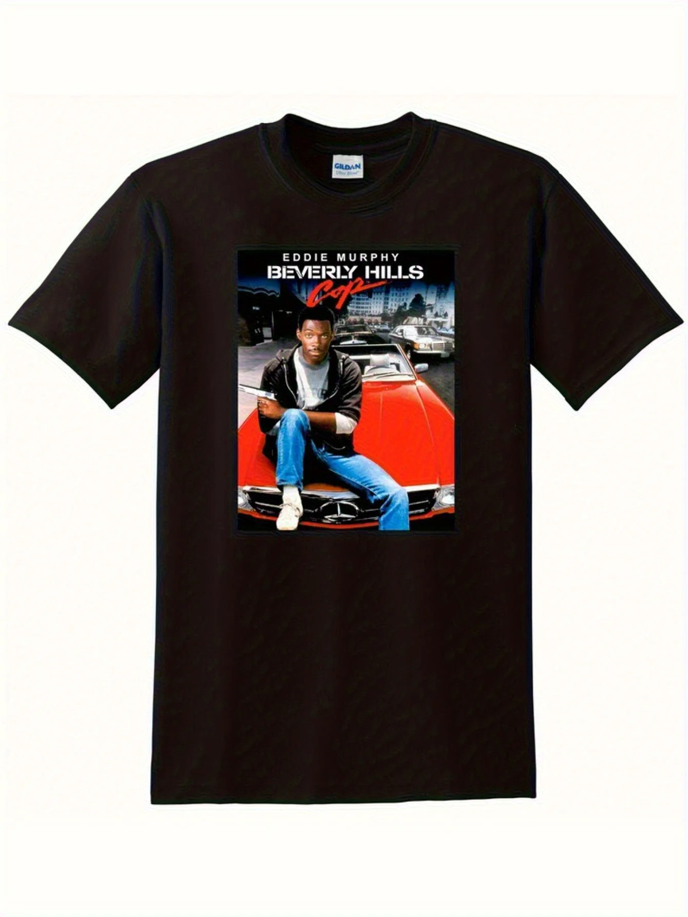

Vintage T-Shirt Featuring The Official Beverly Hills Cop Movie with Eddie Murphy, Designed with a Retro 80S Action Film Theme