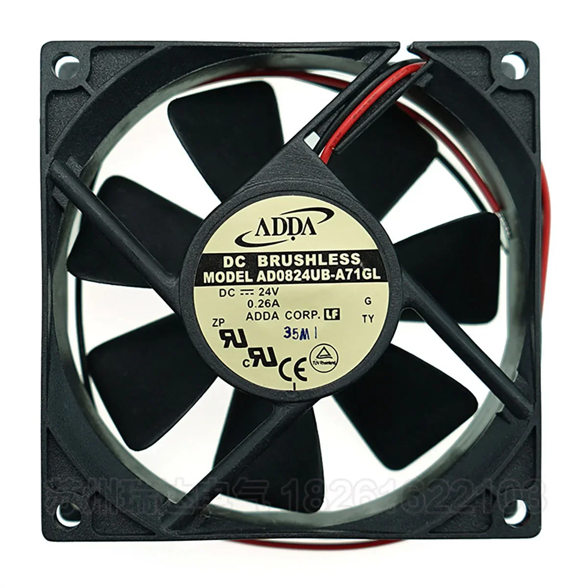 Original AD0824UB-A71GL 24V 0.26A 8025 inverter cabinet two-wire cooling fan