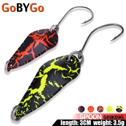 1PCS Mini 3.5g Spoon Fishing Lure 30mm Metal Jigging Lure Baits Hard Fishing Tackle Crankbait Jig Swimbait Pesca