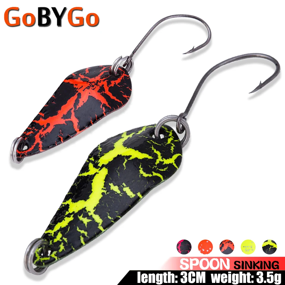 1PCS Mini 3.5g Spoon Fishing Lure 30mm Metal Jigging Lure Baits Hard Fishing Tackle Crankbait Jig Swimbait Pesca