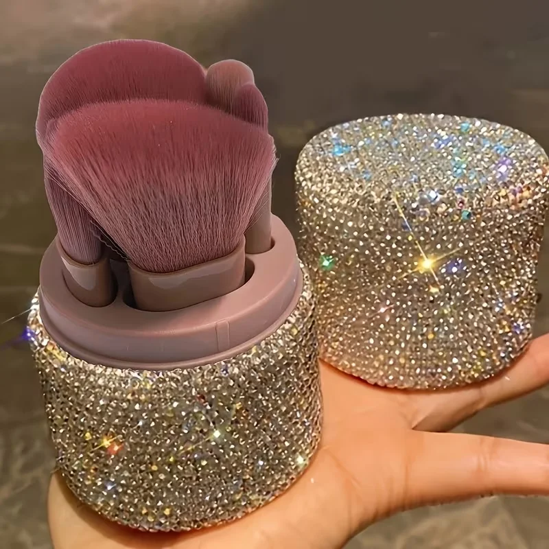 Beauty Makeup Organizer - حامل فرش مكياج نسائي لامع مرصع