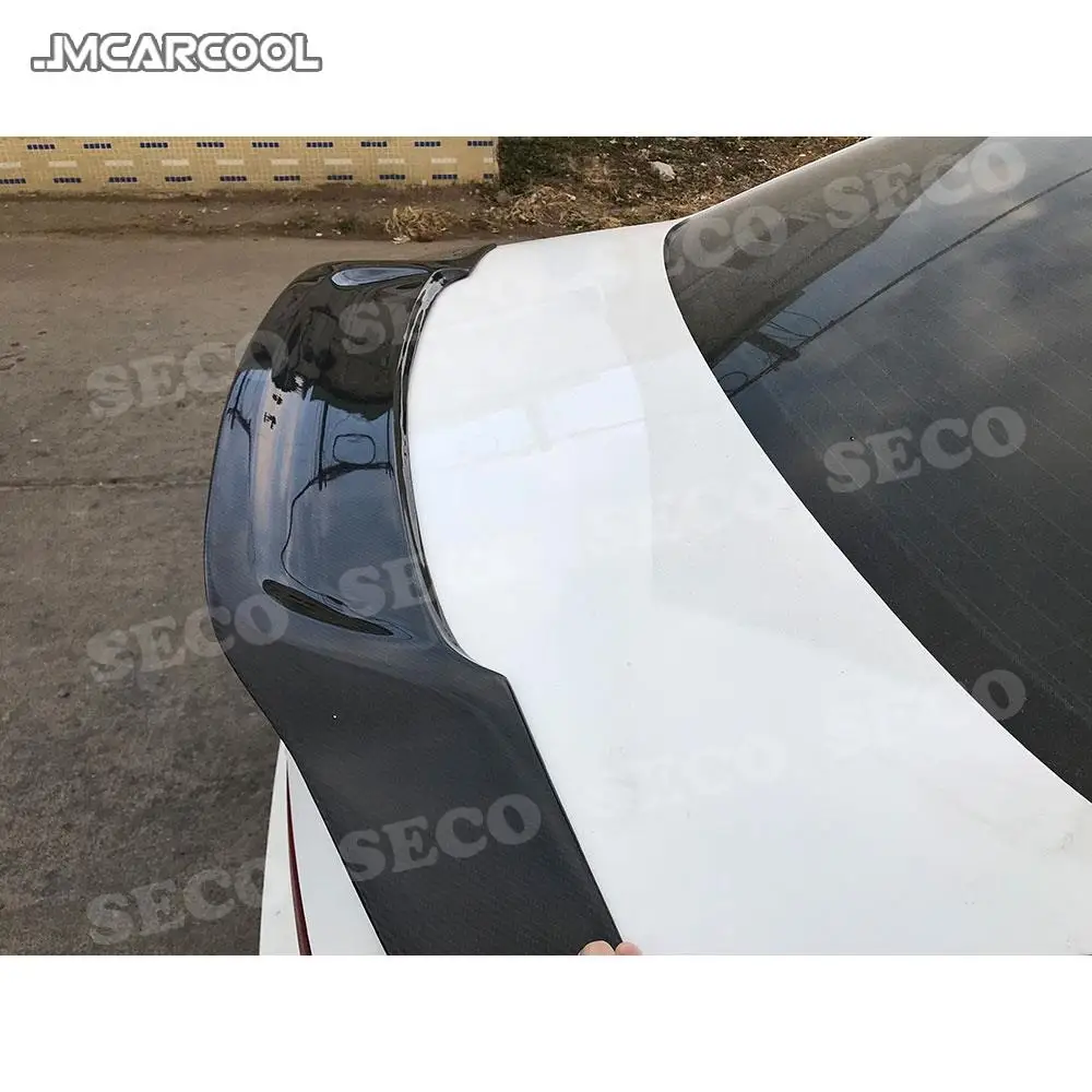JMCARCOOL ألياف الكربون سيارة الخلفي الجذع سبويلر أجنحة لأودي A4 S4 RS4 سيدان 4 أبواب 2013 - 2018