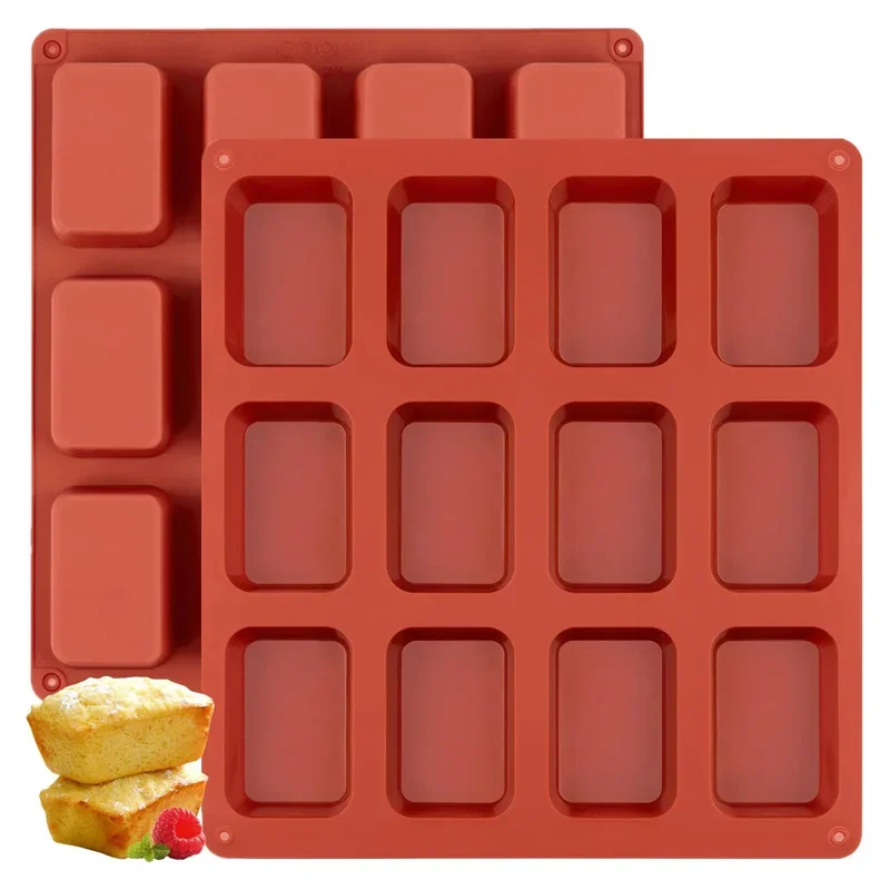 Rounded Rectangles Silicone Moulds Chocolate Mold Candy Food Grade Baking Molds Kitchen Acceesories Non-stick Pastry Cookie Bar