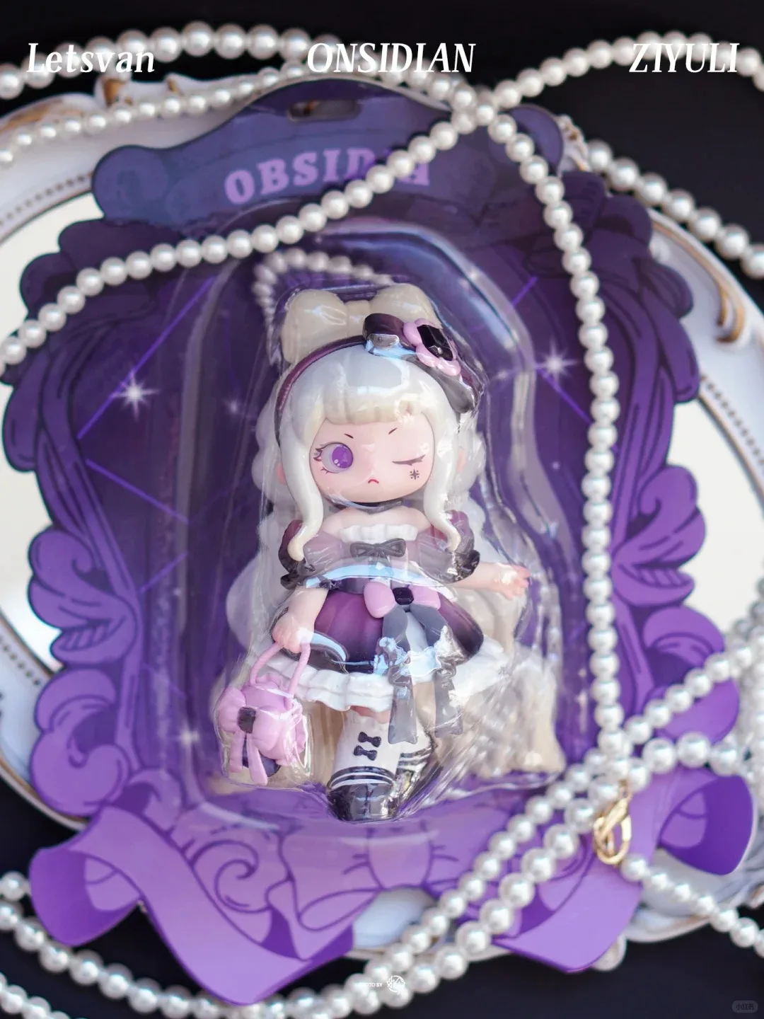 

New Ziyuli Obsidian Encounter Easter Egg Hanging Card Figurine New Dazzling Gem Girl Trendy Toy Ornament Holiday Birthday Gifts