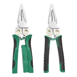 1PCS Multifunction 8 In 1 Wire Stripping Pliers Electrician Cable Stripper Cutting Splitting Repair Hand Tools Pliers