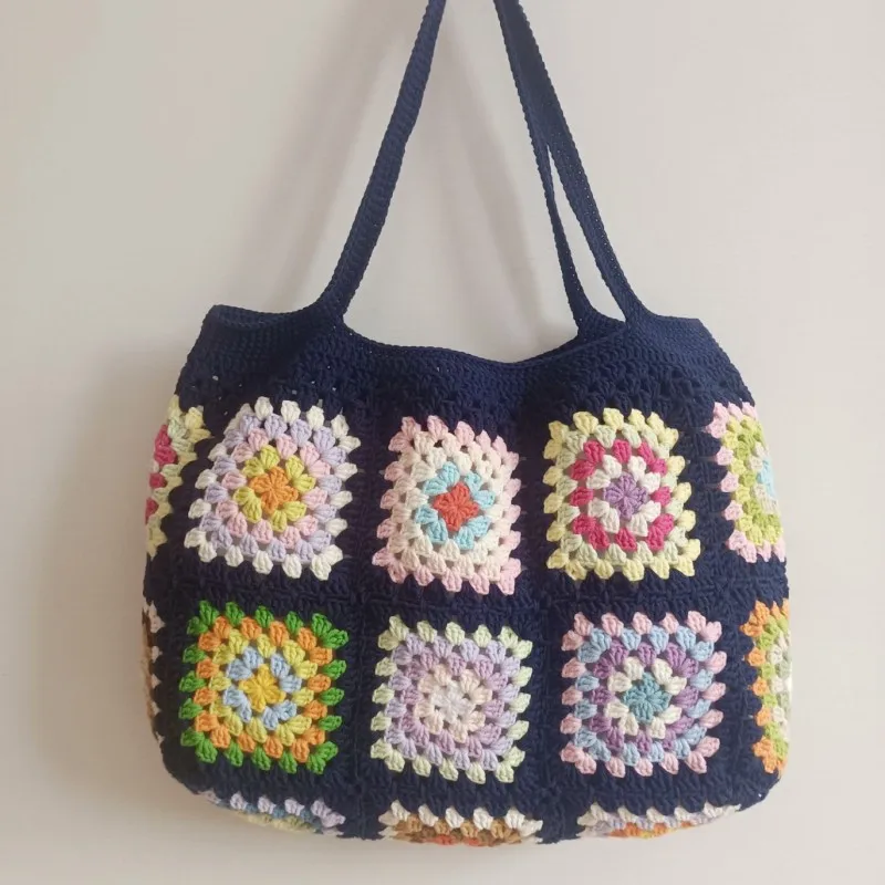 Handmade crochet tote bag for women, boho style, chic, hippie, handmade, summer beach bag