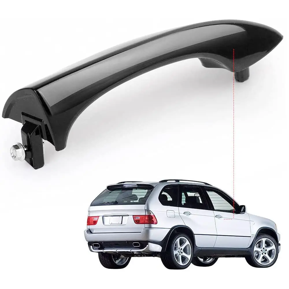 Black Outer Door Handle Front Right O/S Driver Side Fit For BMW E53 X5 2000-2006