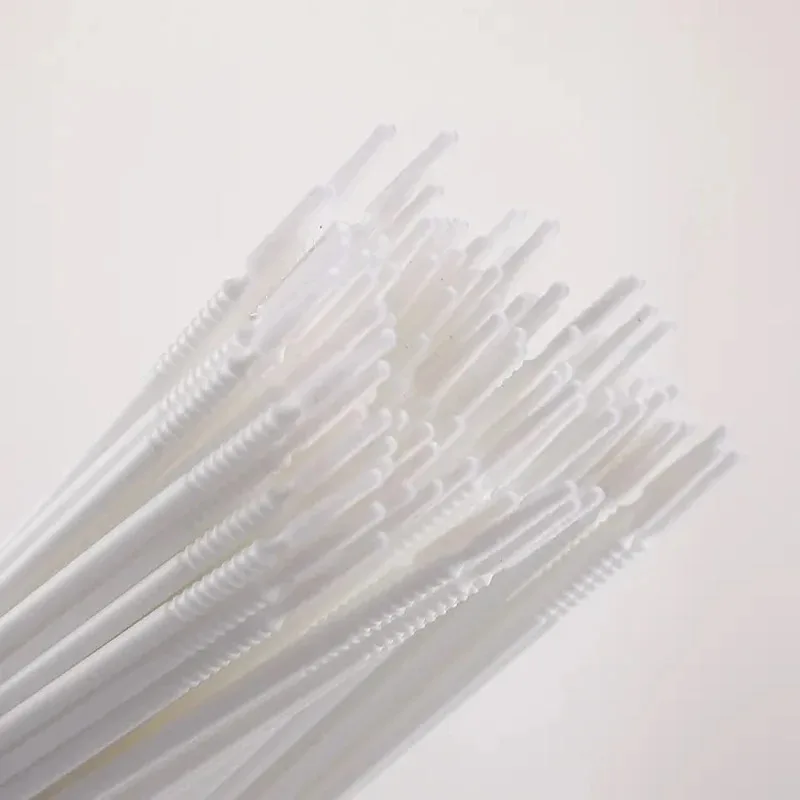 Microblade ماكياج مايكرو فرش تطبيق أداة صغيرة لاش فرشاة المتاح فرشاة صغيرة قضيب 100 قطعة رأس طويل أبيض اللون