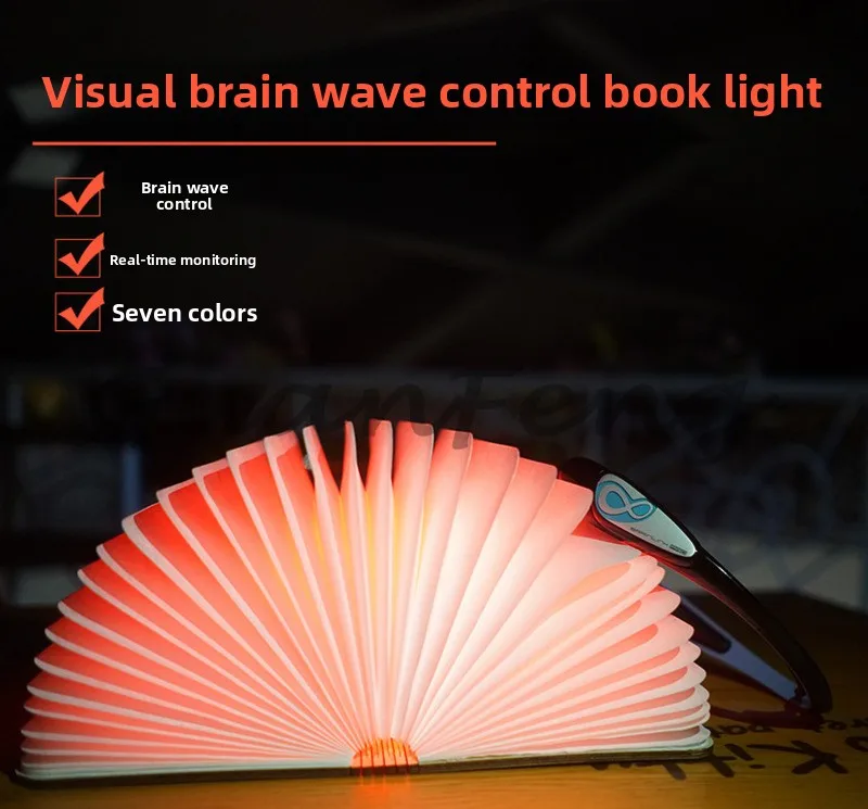 Brainwave Book Lamp with Brainlink Headband EEG Kit Mind Control Headset Support Wireless Connection for Relaxation Training
