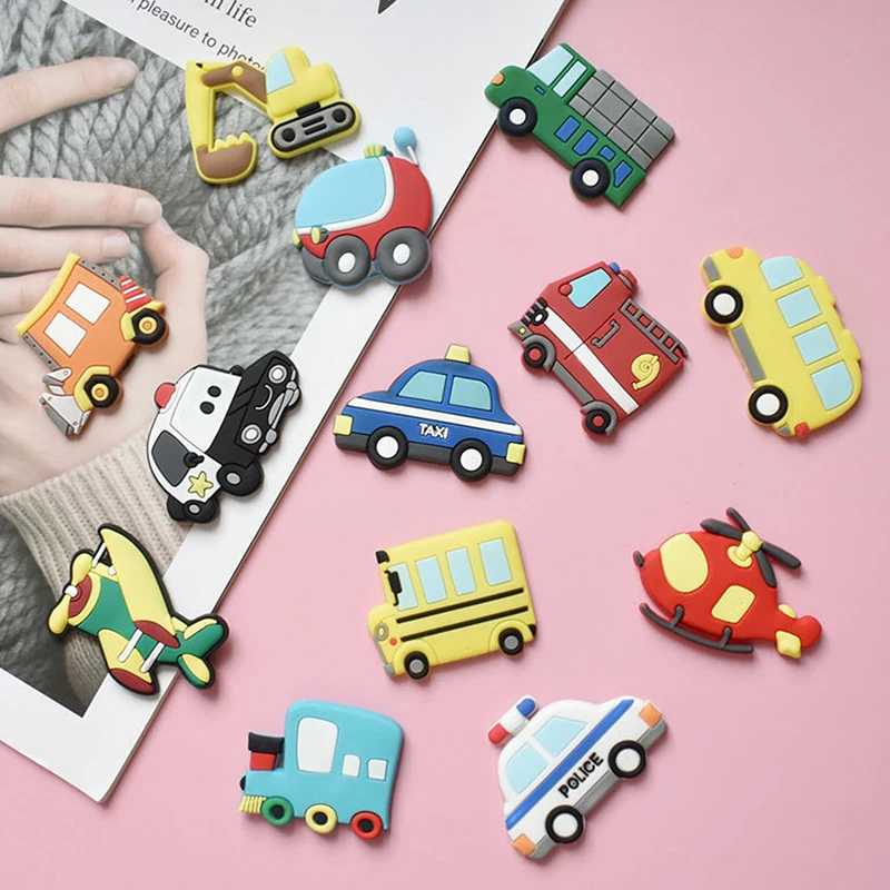 5Pcs Creative Cartoon Car Fridge Magnets For Kids Small Size Magnetic Fridge Magnet Transportation Magnets