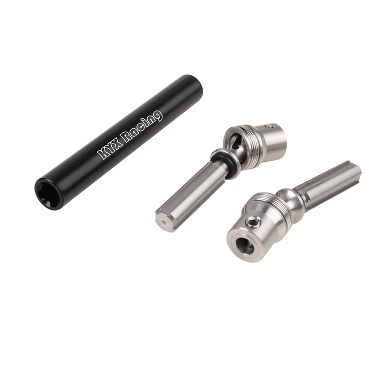 Kyx racing cnc aço inoxidável centro eixo de transmissão atualizações peças acessórios para carro rc losi 1/10 ford f100 baja rey 2.0