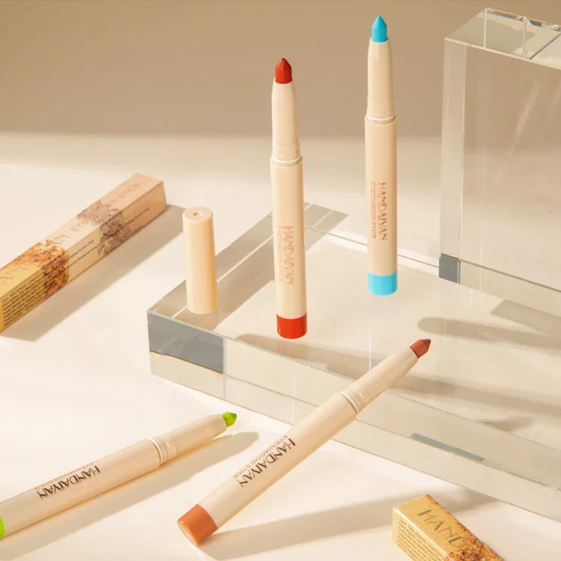 22 가지 색상 글리터 아이 섀도우 펜슬 진주 빛 매트 아이 섀도우 핑크 블루 아이 라이너 펜 오랫동안 지속되는 메이크업 안료 화장품