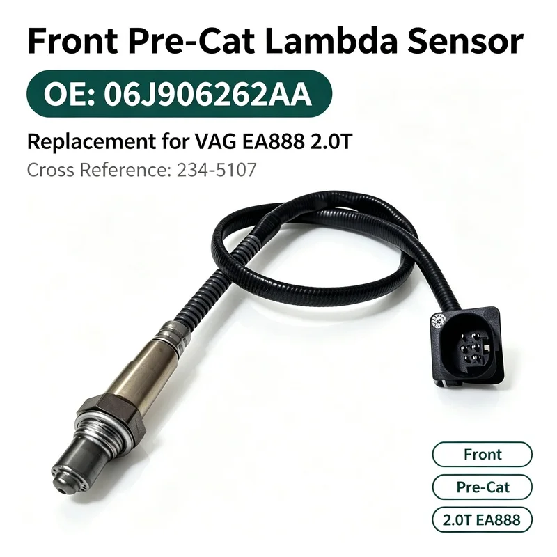 234-5107 Upstream Wideband AFR Sensor Fit for Audi A3 TT VW Golf GTI Passat CC Porsche 911 Ford F150 2.0T 3.6L 5.0L