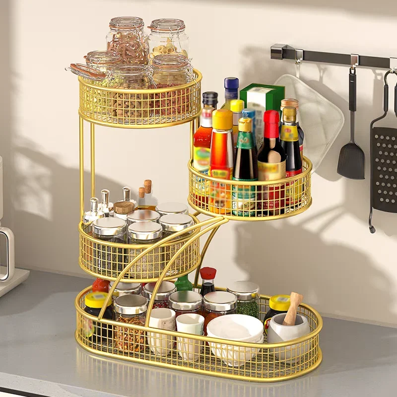 Multi Layer Shelf Cosmetics Storage Rack Desktop Organizer Kitchen Vegetable and Fruit Tool Dormitory Dress Desktop Storage Rack