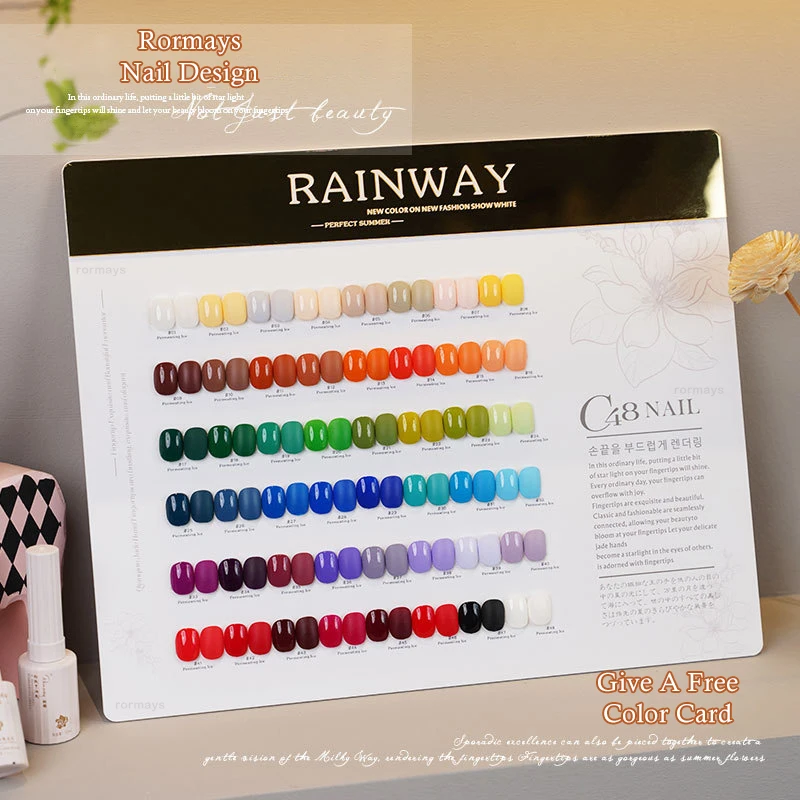 Rormays Fashion Color 48 Color gel Polishing Set 15ML Semi Permanent gel Varnish UV LE Soaking Shiny gel Nail Salon Factory