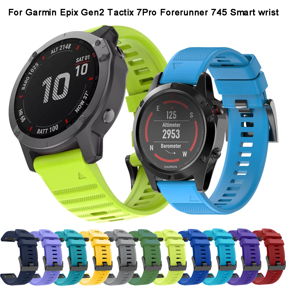 

QuickFit 22mm 26mm Strap for Garmin Fenix 8 51mm Epix Gen 2 Silicone Band Forerunner 745 965 6XPro Enduro3 2 Bracelet Watchband