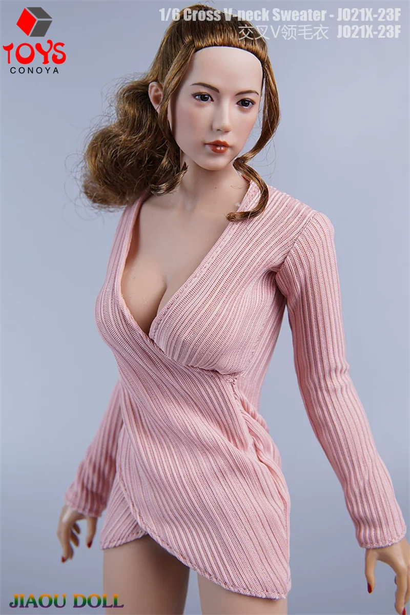 JO21X-23 1/6 Trägerloses Enges Kleid Stretch Wrap Hüftrock Kleidung Modell Passend für 12" Soldatin Actionfigur Körperpuppen