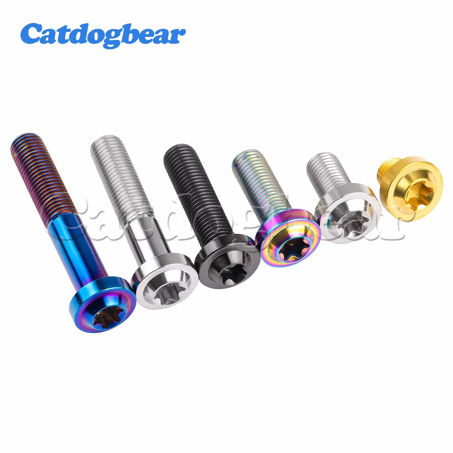 Catdogbear-티타늄 볼트 M10x10 ~ 60mm Torx 헤드 나사 피치 1.25/1.5mm T50, 오토바이 볼트 자동차 부품, 4 피스