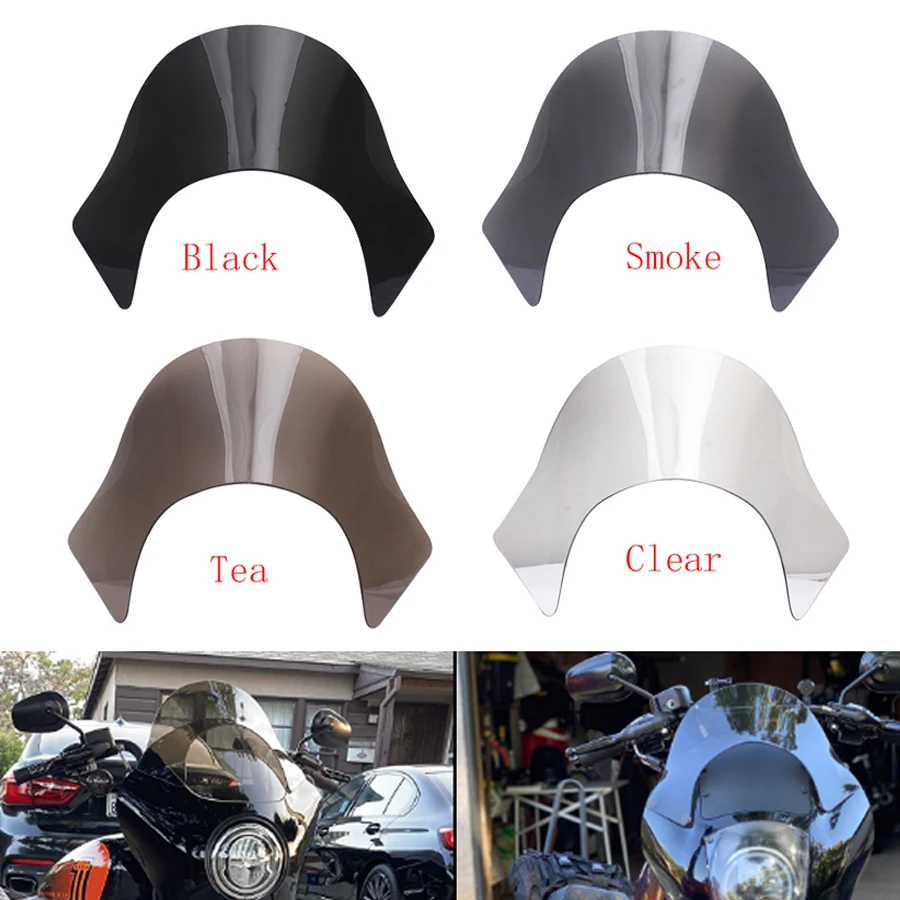 Motorcycle Lip Fairing Windshield Windscreen Shield Compatible Fit For Harley Dyna Sportster Softail