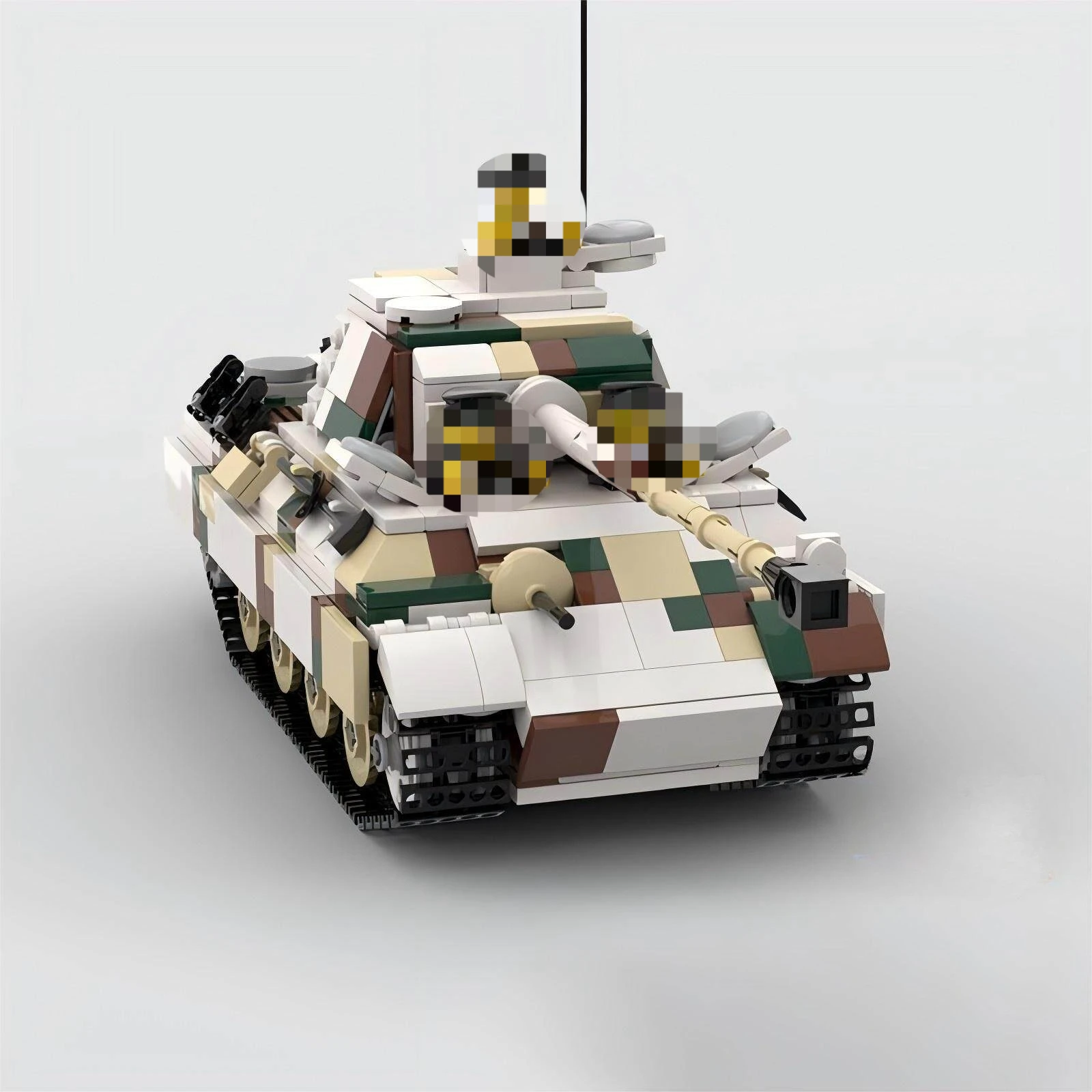 MOC Militär-Kriegsserie Angriffspanzer Baustein-Set Schwarzer Panther Panzermodell Kinder-Bausatz Spielzeug Erwachsenen-Jungen Geburtstagsgeschenke – Detail 9