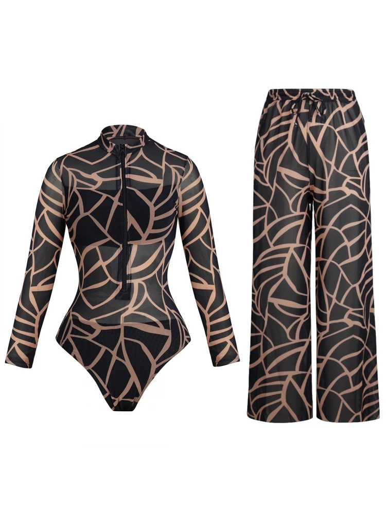 

Винтажный купальник-рашгард 2026 из сетки с защитой от УФ-излучения UPF50, цельный, с шортами, женский, сексуальный, для защиты от солнца, пляжная одежда