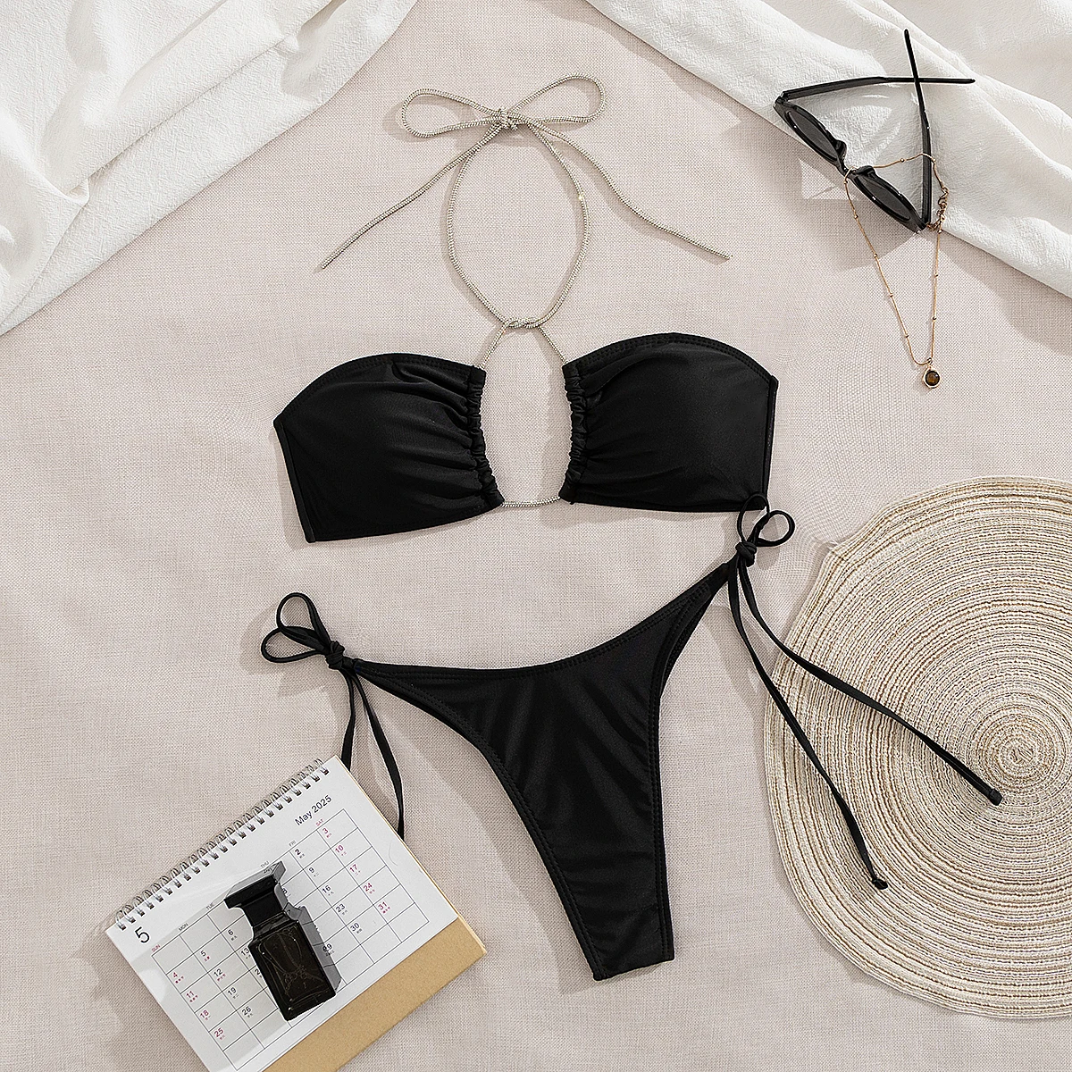 

Sexy Bandage Bikini Set Women Two-Piece Swimsuit 2024 Trend Strappy Biquini Swimwear For Lady Beachwear Female Clothing