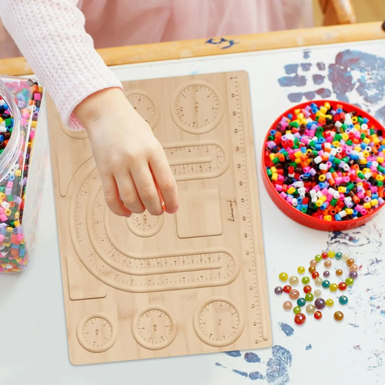 

Bead Design Board Portable Precise Smooth Bracelet Sizer Design Tray Bracelet & Necklace Bead Tray For Adults Professionals