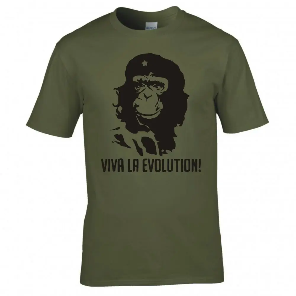 

FUNNY CHE GUEVARA "VIVA LA EVOLUTION" T-SHIRTY2K Unisex Summer Top Short SleeveY2K High quality brand