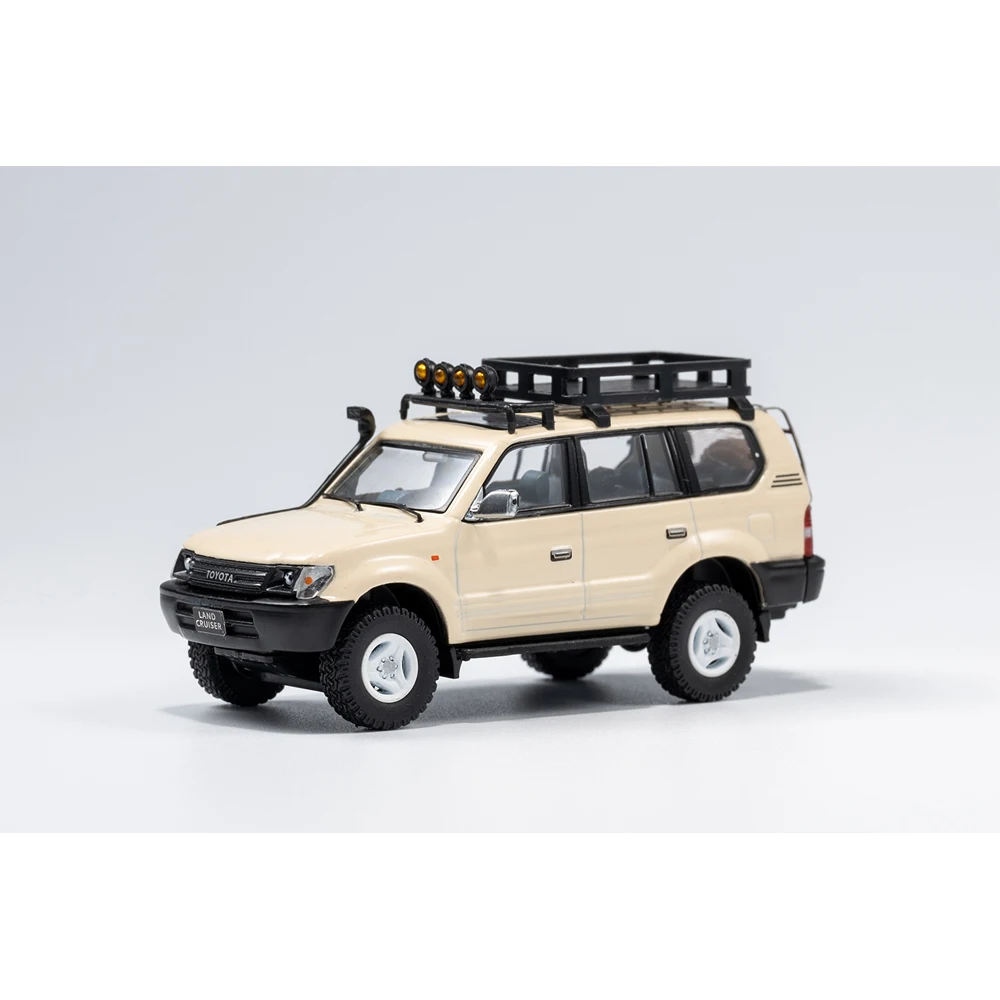 GCD 1/64 Prado 90 Heavy Modified Diecast Car Model Beige LHD Alloy Vehicle with Display Box Collection Gift - view 4