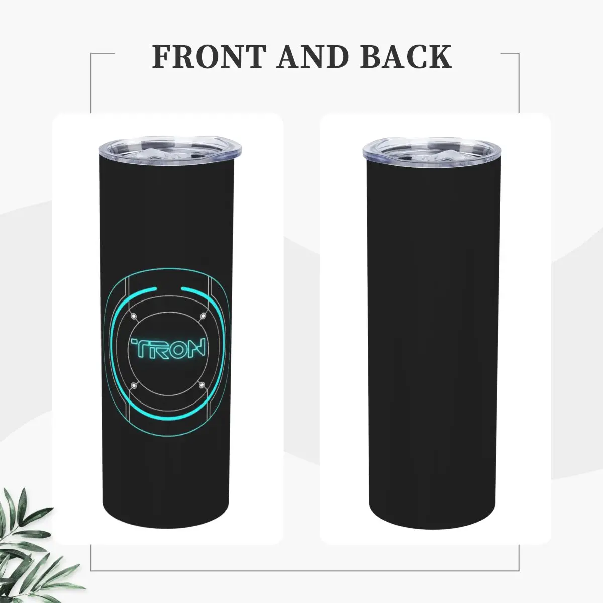 Tron Legacy Inspired Stainless Steel Tumbler Vacuum Insulated Mug Thermal Cold Bottle Straws With Lid 20oz