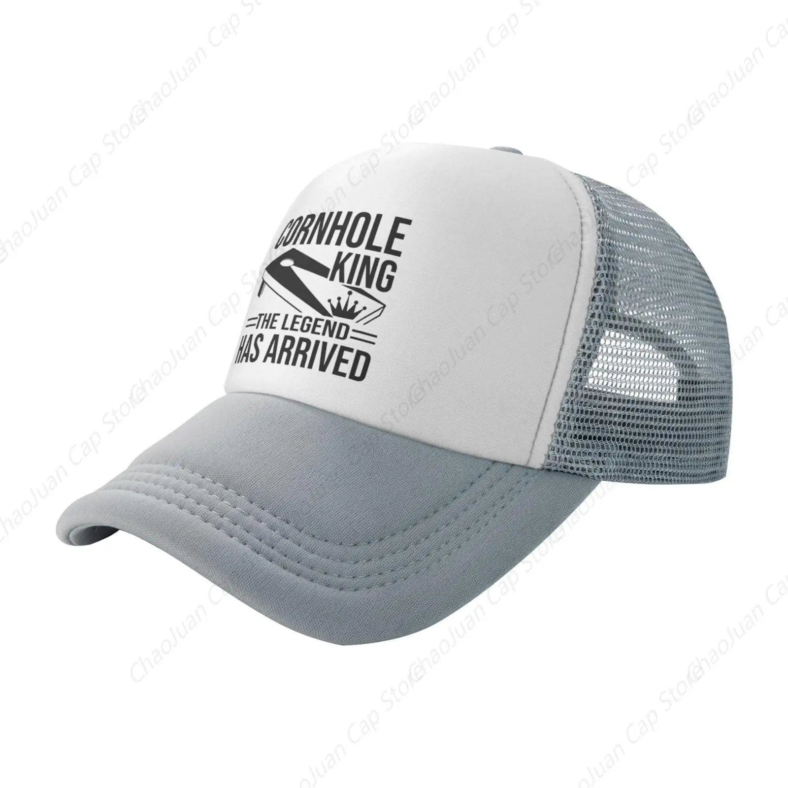 Cornhole King The Legend Has Arrived Trucker Hat Adjustable Baseball Cap For Unisex Snaps Hats image 2