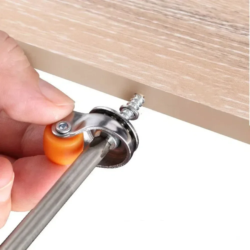 Imagen 6: Ruedas pequeñas de 0,5 pulgadas, Mini ruedas de perfil bajo sin ruido, caja de almacenamiento DIY, ruedas para muebles pequeños, electrodomésticos, 4 Uds.