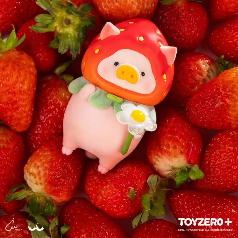 Toyzero Lulu The Piggy Actiefiguren Fruitserie Dierenhangende kaartfiguren Trendy speelgoed Bureauornamenten Kawaii Collectiepop