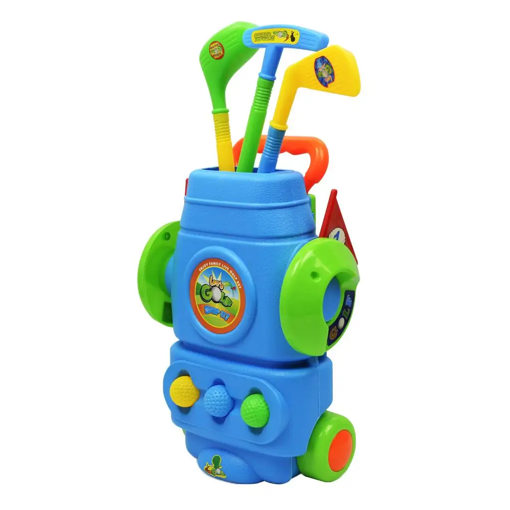 Juego de juguetes de golfista divertido para niños, juguetes de desarrollo temprano para niños, azul