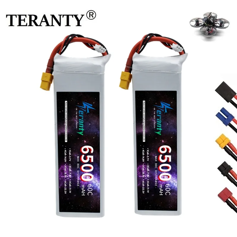 TERANTY 7.6V 6500mAh 60C Lipo Battery For RC Helicopter Quadcopter FPV Racing Drone Spare Parts HV 2s Battery