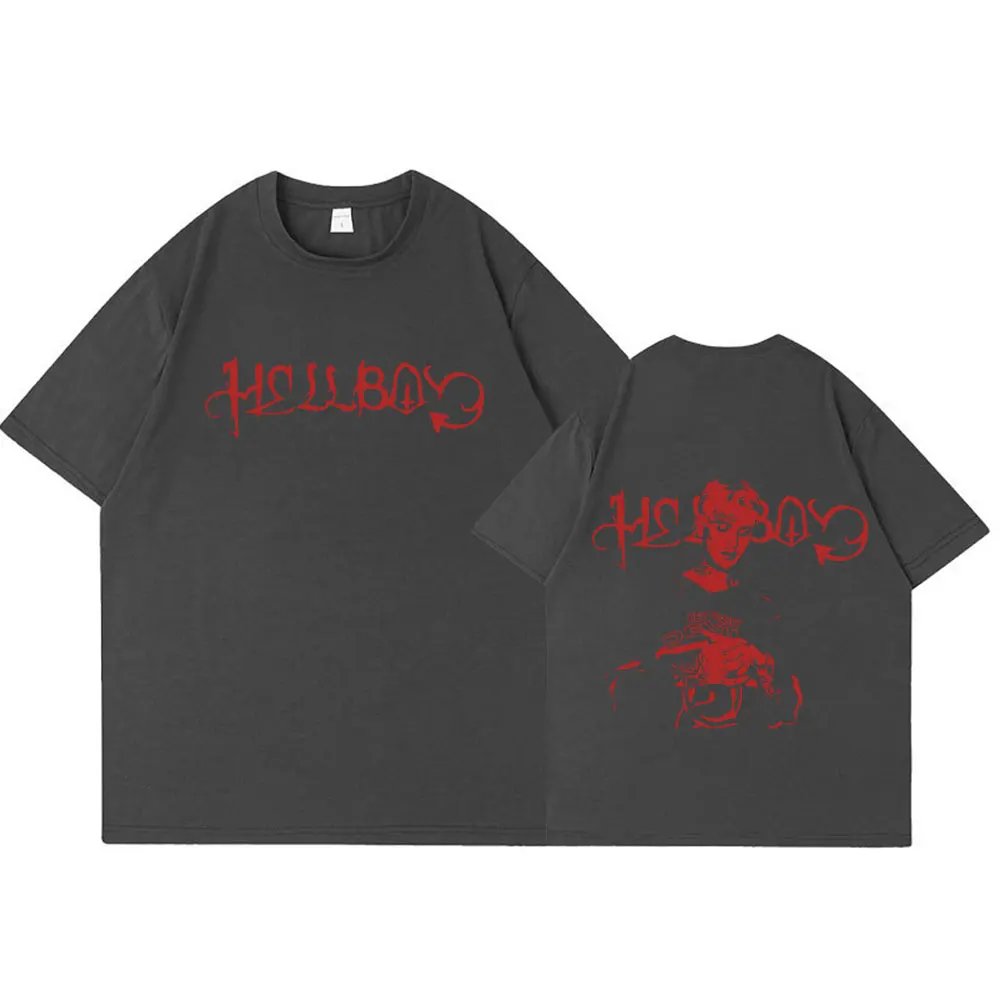 Rapper Lil Peep Crybaby Hellboy T-shirt Vintage Hip Hop T Shirt Men's Women Clothing Cotton Oversized Short Sleeve T-Shirts Tops image 6