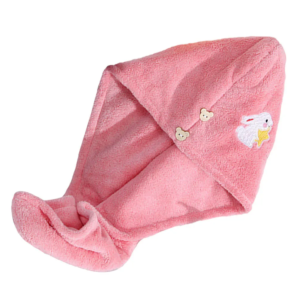 

Water Absorbent Hat Fast Drying Towel Turban For Wet Long Wrap Coral Fleece Hair Drying Cap Towel Hair Wraps For Women