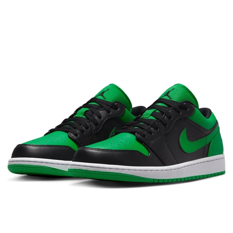 Nike-zapatillas de baloncesto Air Jordan 1 para hombre y mujer, zapatos clásicos de cuero verde de la suerte, cómodos, deportivos, informales, para monopatín