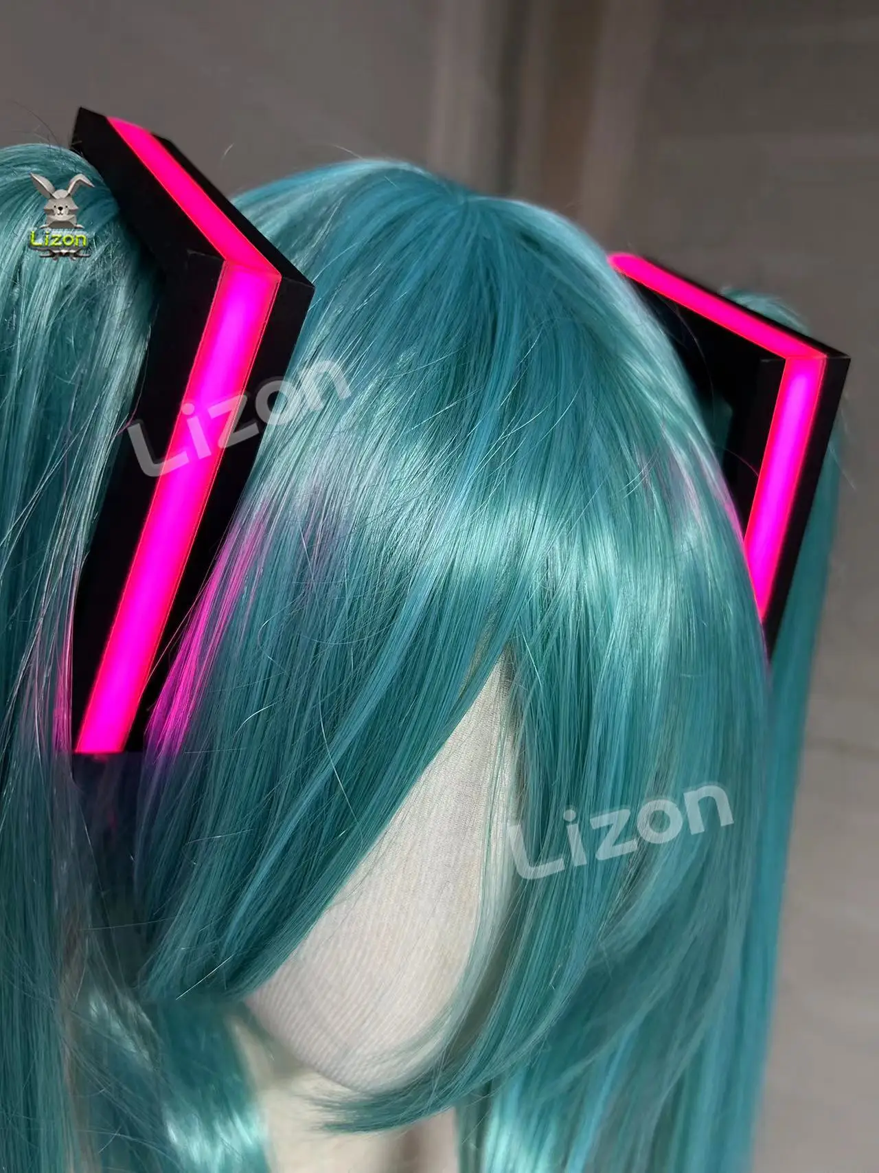 n Stock Miku Led Light Headwear Cosplay Props Head Gear  Headphone Earphone Model Accessory Hairband